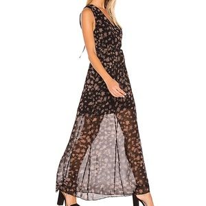 BCBGeneration Black and Brown Star Maxi Dress